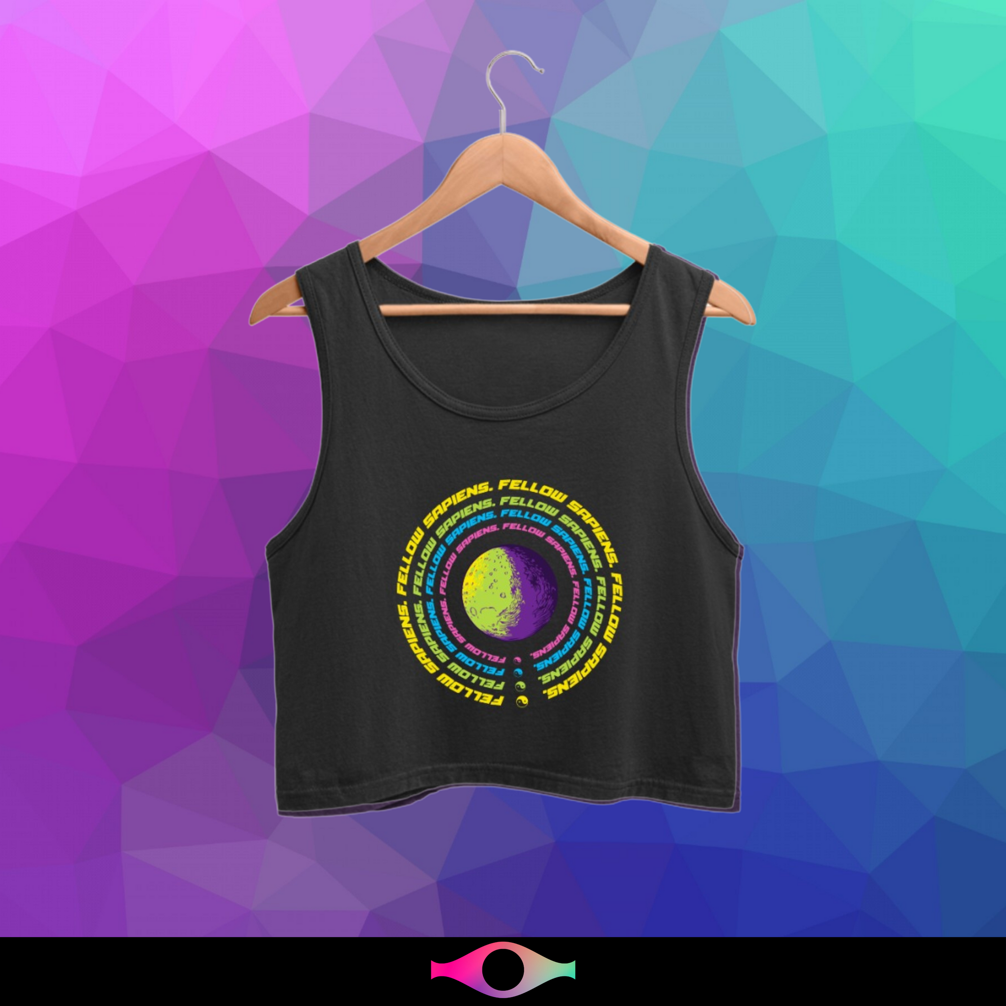 Around The Moon Cropped Tanks